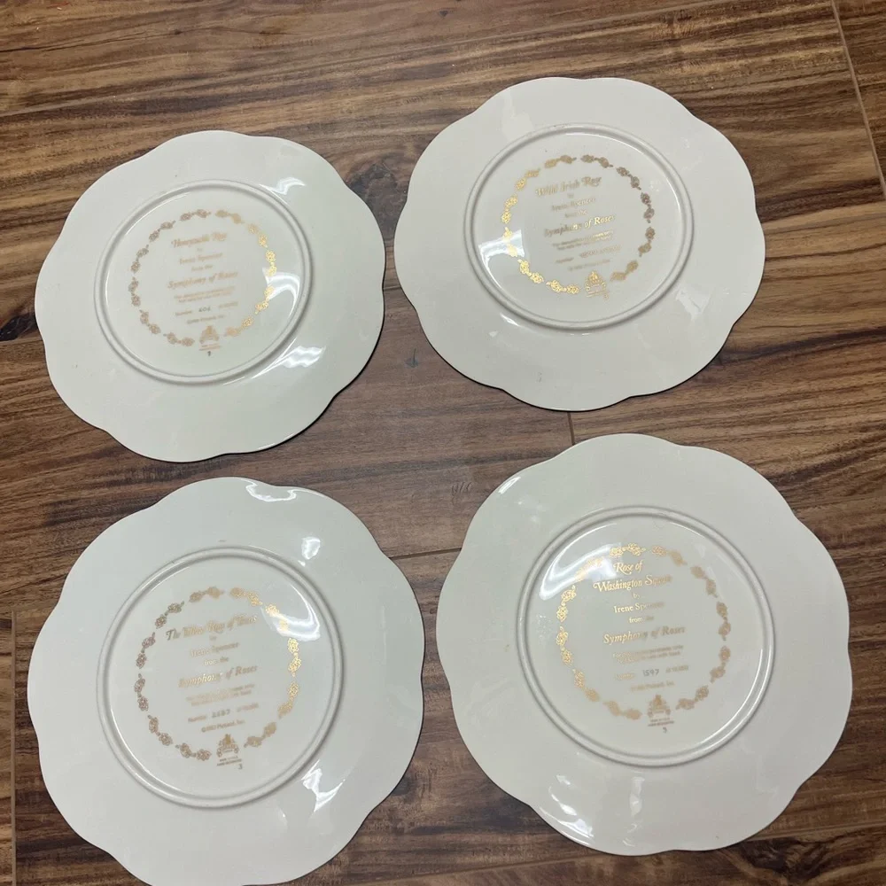- PICKARD Symphony of Roses full set collector plates by Irene Spencer